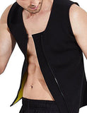 Men's Waist Training Zipper Sauna Vest - Burn Fat and Tone Up Fast! - Brace Professionals -