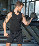 Men's Waist Training Zipper Sauna Vest - Burn Fat and Tone Up Fast! - Brace Professionals -