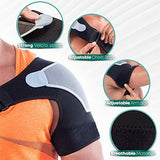Shoulder Support & Compression Brace Strap ~ With Ice/Hot Pack Holder - Brace Professionals -