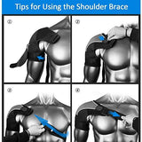 Shoulder Support & Compression Brace Strap ~ With Ice/Hot Pack Holder - Brace Professionals -