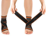 Ankle Sleeve - Compression Support Brace - Adjustable Stabilizer Straps - Brace Professionals -