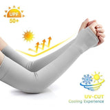 Women's UV Protection Arm Sleeves - Cooling SPF 50 Sun Sleeves - Brace Professionals -