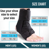 Ankle Lace Up Brace with Adjustable Support Straps - Brace Professionals -