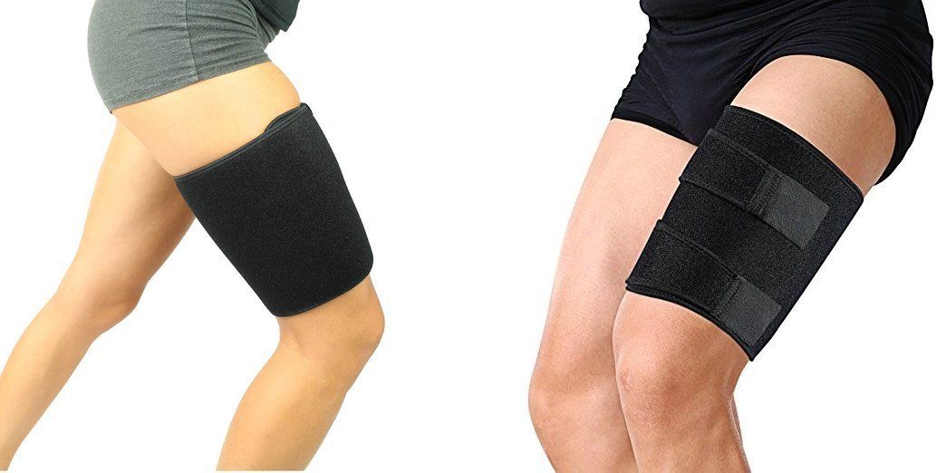 Thigh Compression Sleeve Pair Quad Groin and Hamstring Support