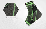 Ankle Sleeve - Compression Support Brace - Adjustable Stabilizer Straps - Brace Professionals -