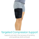 Quad, Hamstring, Groin Support - Thigh Compression Sleeve ~ Targeted Relief! - Brace Professionals -