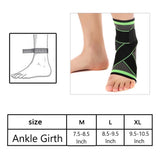 Ankle Sleeve - Compression Support Brace - Adjustable Stabilizer Straps - Brace Professionals -