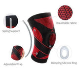 Knee & Patella Stabilizer Compression Sleeve Brace - Adjustable Straps - Brace Professionals -
