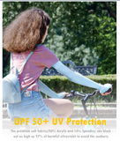 Women's UV Protection Arm Sleeves - Cooling SPF 50 Sun Sleeves - Brace Professionals -