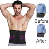 Premium Waist Trainer for Men - 3 Adjustable Hooks - Brace Professionals - 