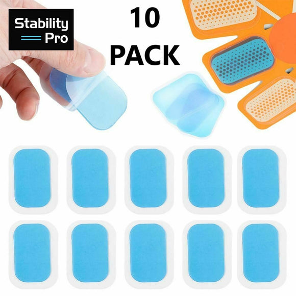 Replacement Gel Pads 10 Pack for Electric Abs Muscle Stimulator Devices - Brace Professionals - 