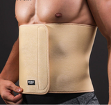 Men's Fat Loss Sweat Belt - Stomach Trimming Waist Trainer! - Brace Professionals - 30"-48" Waist One Size / Beige