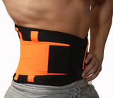 Waist Trainer for Men - Sweat Belt - Burn Stomach Fat! - Brace Professionals - Small / Orange