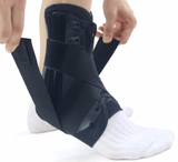 Reinforced Lace up Ankle Brace - with Stabilizer Straps - Brace Professionals - Small