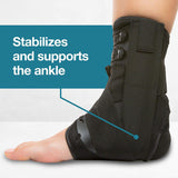 Reinforced Lace up Ankle Brace - with Stabilizer Straps - Brace Professionals - 