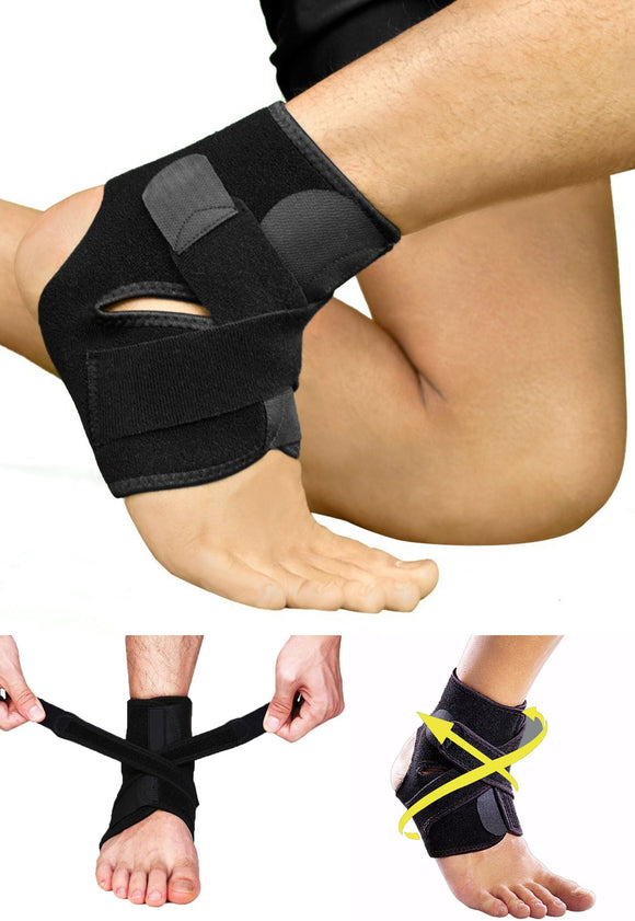 Ankle Brace Stabilizer with Adjustable Support Straps - Brace Professionals - Single