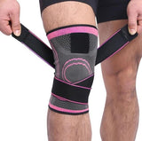 Knee Brace Compression Sleeve with Patella Stability Straps - Brace Professionals - 4XL / Pink