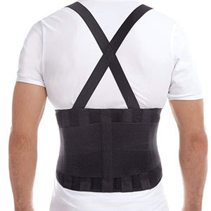 Back Brace with Suspenders - Lumbar Support ~ Improved Posture! - Brace Professionals - M/L