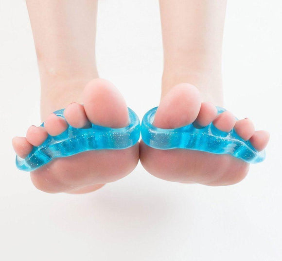 2 Pairs Gel Toe Separator (Blue) Silicone Bunion Corrector for Women Yoga  Toe Straightener Foot Stretcher Big Toe spacers Toe spreaders(4 pcs)