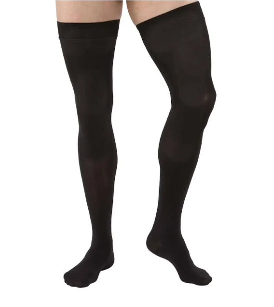 Thigh High Compression Socks - 30-40 mmHg Support Stockings - Brace Professionals - XXL / Black