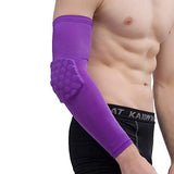 Compression Arm Sleeve - Elbow Support w/ HoneyComb Pad - Brace Professionals - Small / Purple / Single
