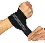 Weightlifting  Workout Wrist Wraps with Lifting Straps - Brace Professionals - Gray