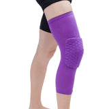Padded Compression Knee Sleeves - Basketball, Wrestling & Volleyball HexPads! - Brace Professionals - Small / Purple