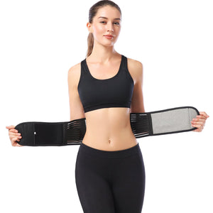 Women's Magnetic Therapy Self Heating Back Brace - Brace Professionals - S / Black