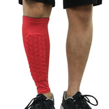 Calf Compression Sleeve Guards - Shin Splints & Calf Pain Relief - Brace Professionals - Medium / Red / Single