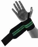 Weightlifting  Workout Wrist Wraps with Lifting Straps - Brace Professionals - Green