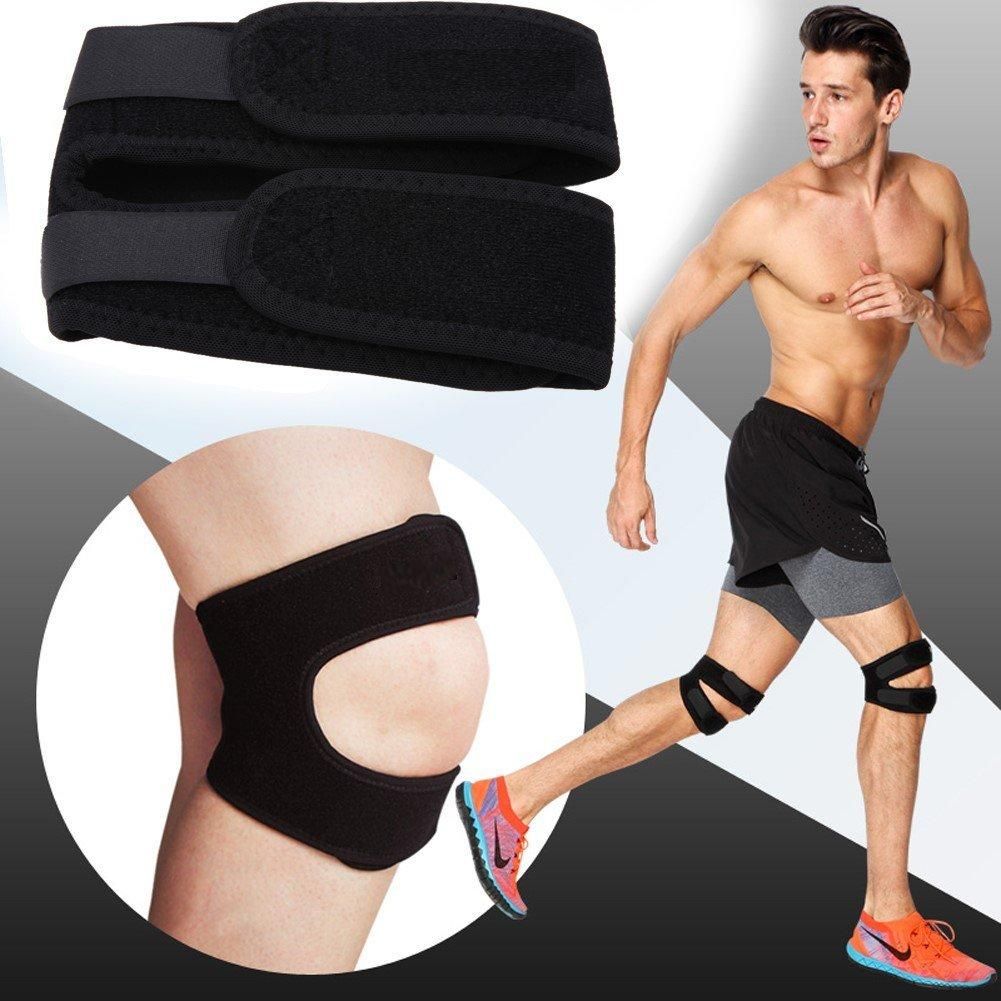 BisLinks Patella Tendon Knee Strap Supports - Arthritis Pain Relief  Adjustable Knee Brace Pads | for Exercise, Running, Tennis Injury Recovery  | Men 