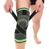Knee Brace Compression Sleeve with Patella Stability Straps - Brace Professionals - S / Green