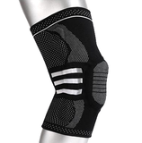Patella Stabilizer Support & Compression Knee Sleeve Brace with Silicone - Brace Professionals - M / Black