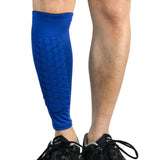 Calf Compression Sleeve Guards - Shin Splints & Calf Pain Relief - Brace Professionals - Medium / Blue / Single