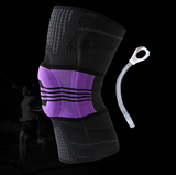 Patella Stabilizer Support & Compression Knee Sleeve Brace with Silicone - Brace Professionals - XL / Purple