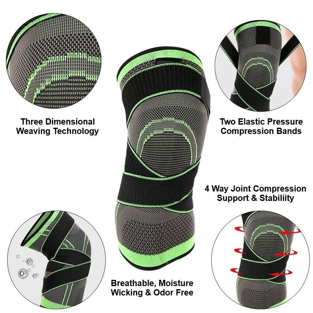 NutriFit Plus Knee Brace, Knee Compression Sleeve for Men and Women wi