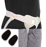 Inguinal Hernia Truss Support Adjustable Belt - 2 Free Pads Included - Brace Professionals - L/XL