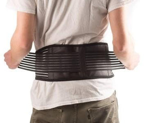 Men's Magnetic Therapy Self Heating Back Brace - Brace Professionals - S / Black