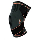 Knee Brace - Compression Sleeve ~ Meniscus Patella Support! - Brace Professionals - Medium / Orange
